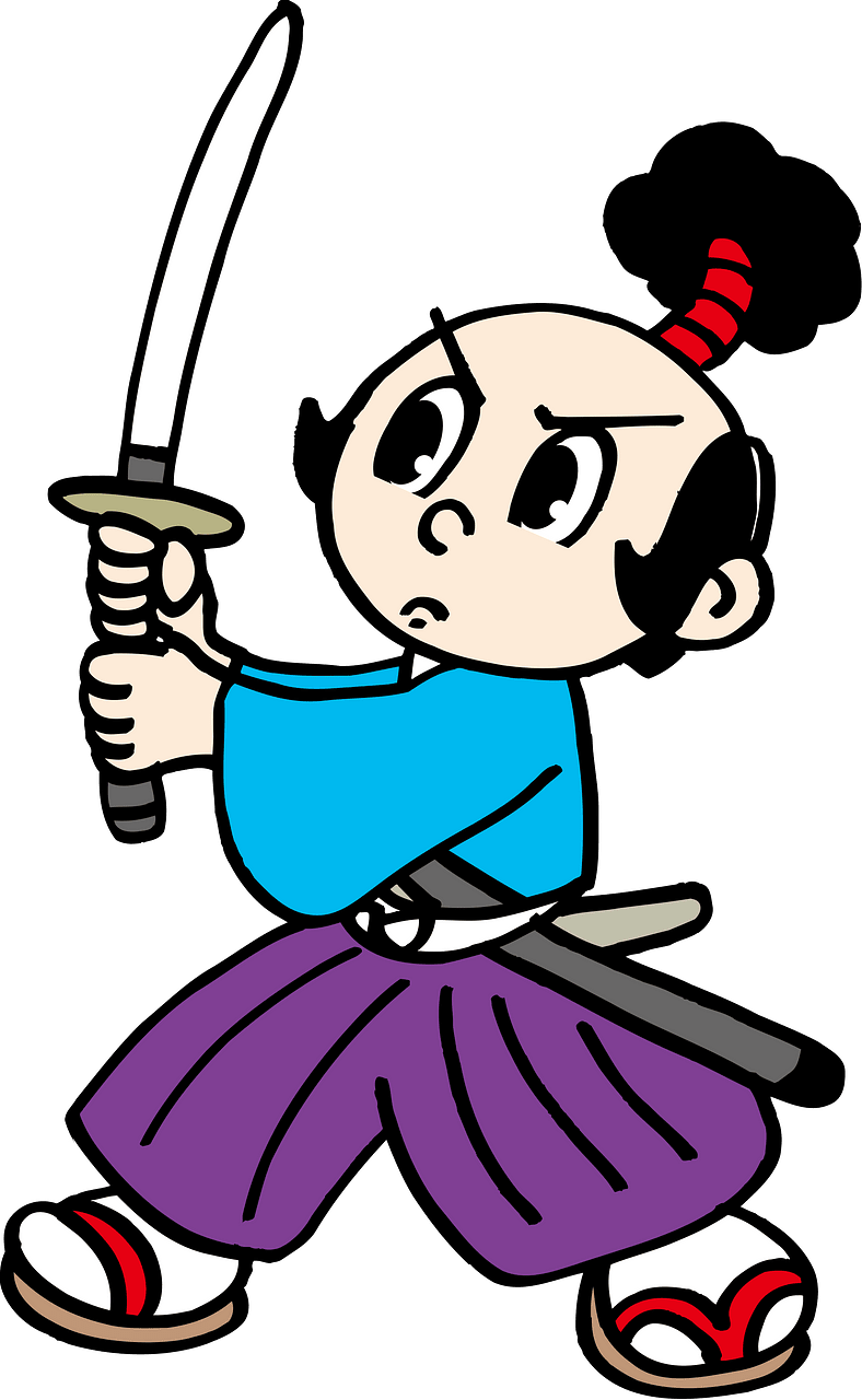Samurai with Japanese Sword