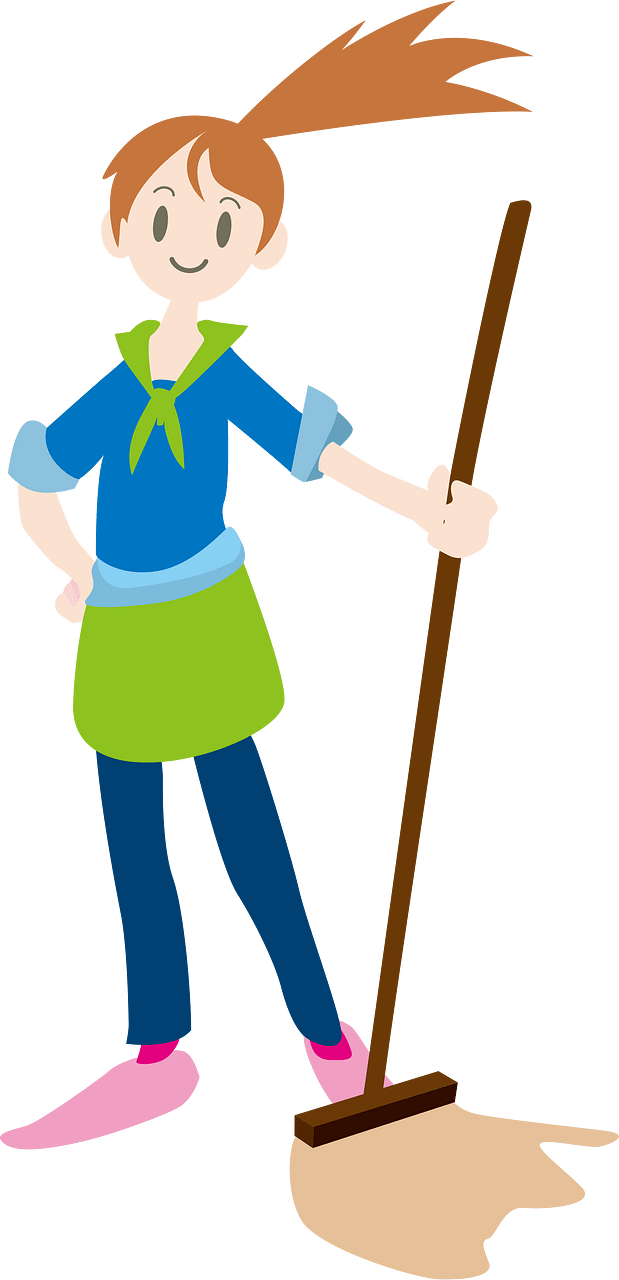 Girl with a Mop