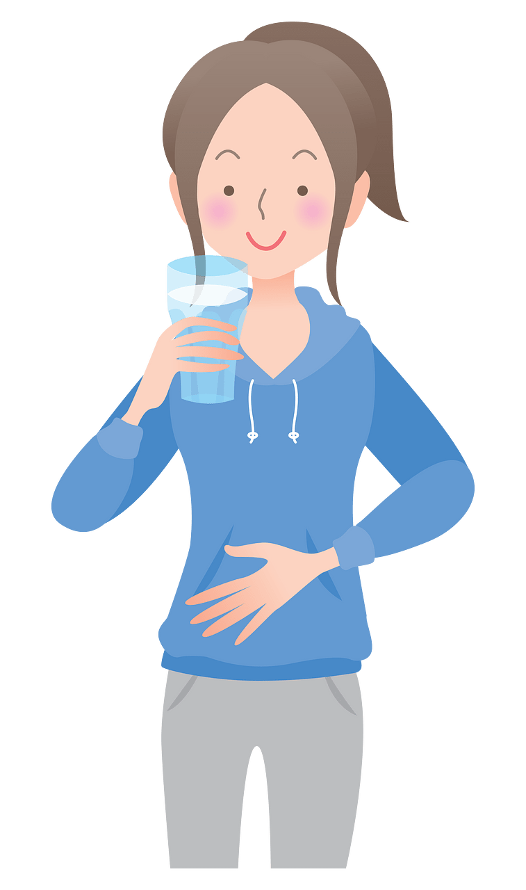 Woman Drinks Water