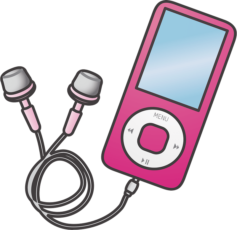 Portable Music Player with Earphones