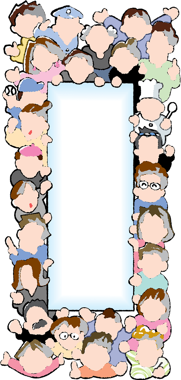 Frame with a Crowd of People