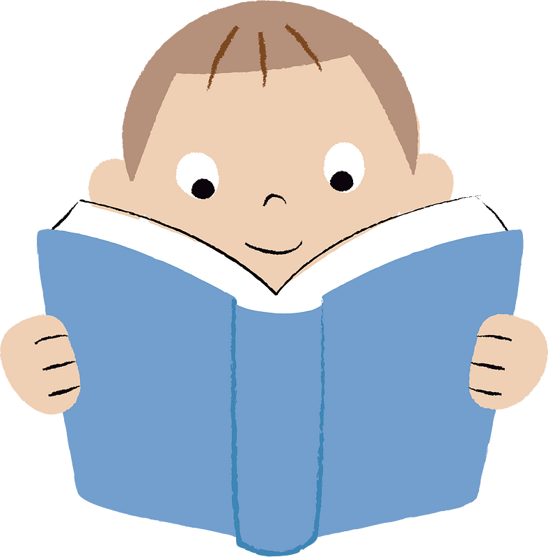 Young Boy Reads a Book