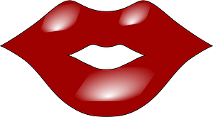 Lips with Lipstick On