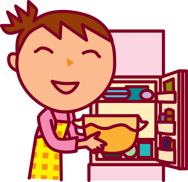 Woman Puts Food in Refrigerator