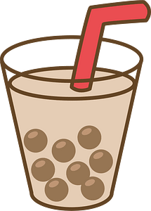 Bubble Tea Drink with Milk