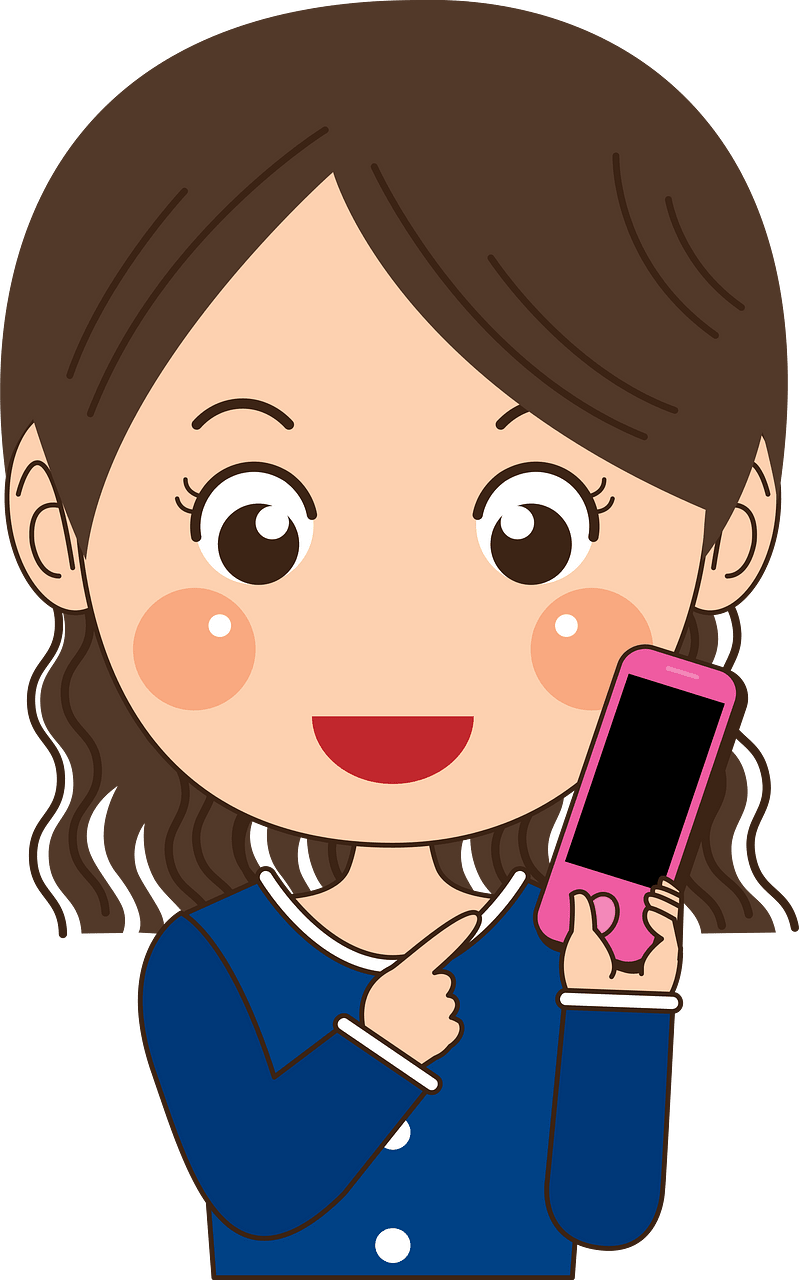 Woman is Pointing Her Finger at Smartphone