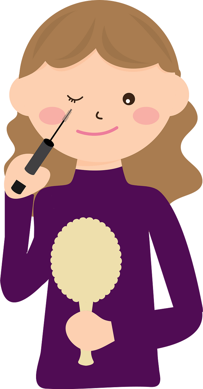 Woman Puts on Mascara