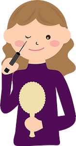 Woman Puts on Mascara