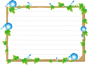 Bulletin Board with Morning Glory Frame