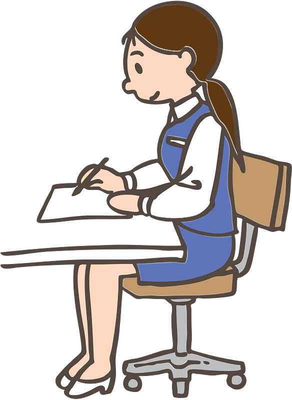 Business Woman is Writing