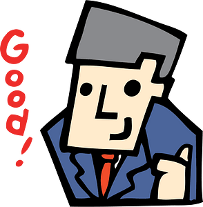 Businessman Shows Good Sign