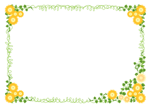Frame with Flower Plants