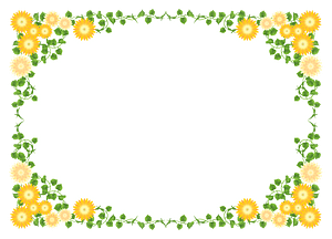 Frame with Flower Plants