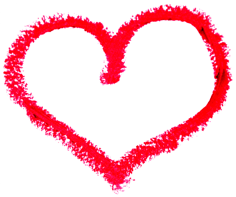 Red graffiti heart
