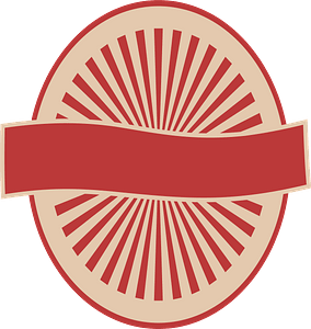 Red retro label