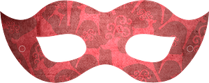 Red masquerade mask