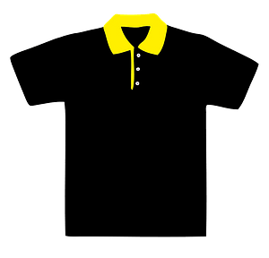 Polo shirt with yellow collar Free vector clipart images on creazilla