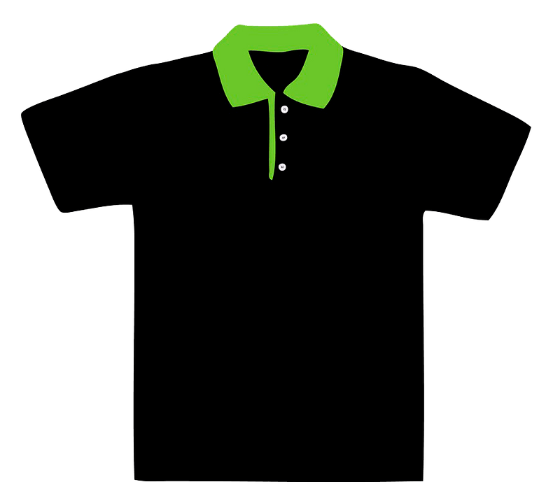 Polo shirt with green collar Free vector clipart images on creazilla