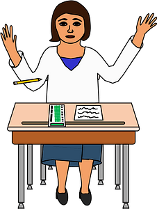 Student doing a test