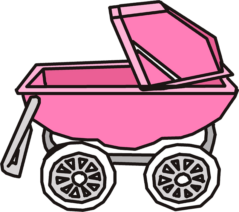 Pink baby carriage