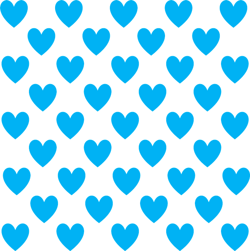 Blue heart pattern