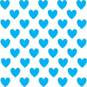 Blue heart pattern