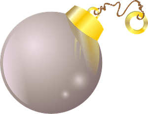 Gray Christmas ball
