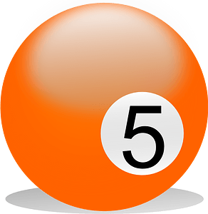 Orange billiard ball