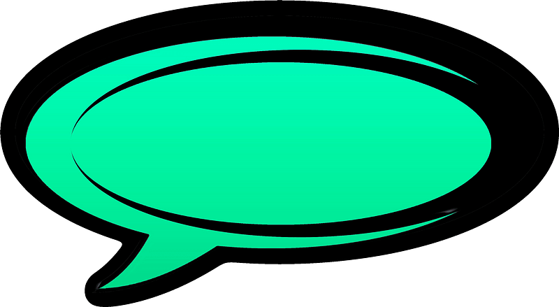 Green speech bubble