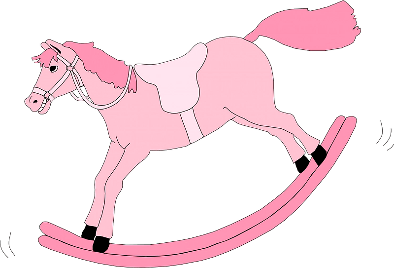 Pink rocking horse