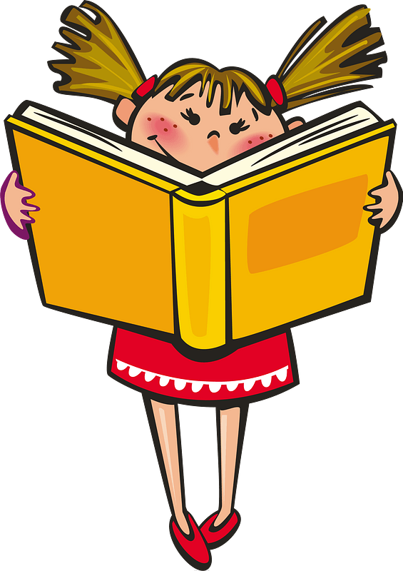 Girl reading a book