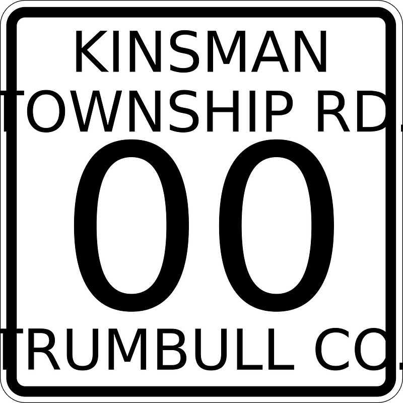 Kinsman Township, Trumbull County, Ohio, route shield template