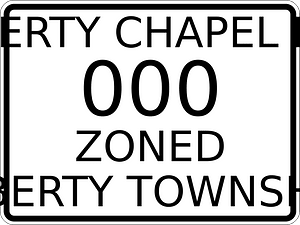 Liberty Township, Knox County, Ohio, route shield template (wide)