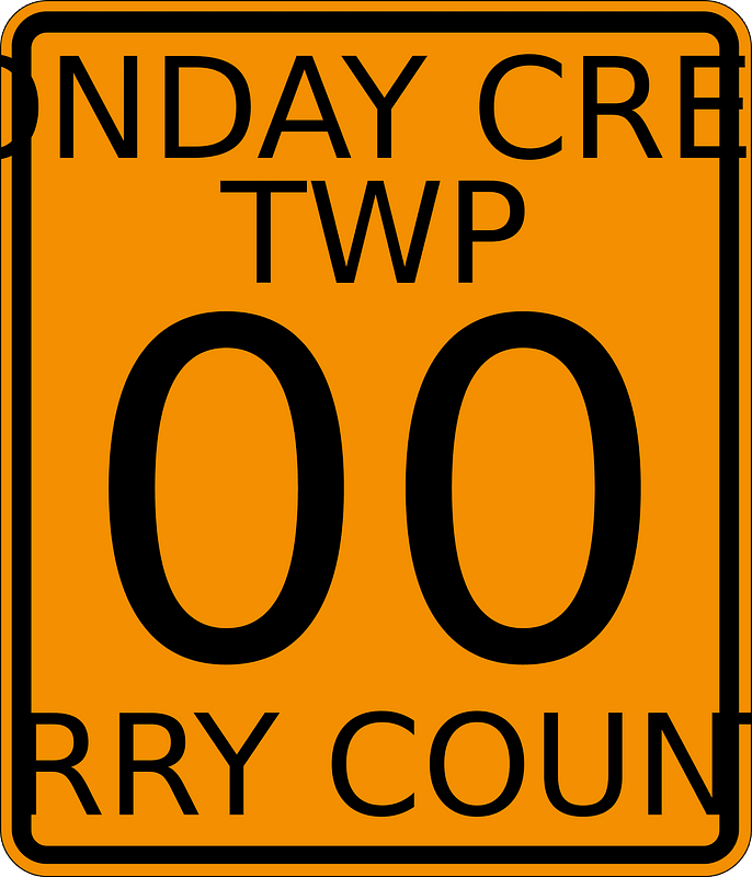 Monday Creek Township, Perry County, Ohio, route shield template