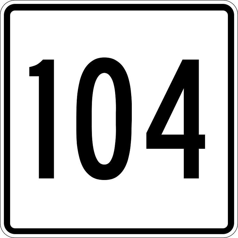 MA Route 104 square