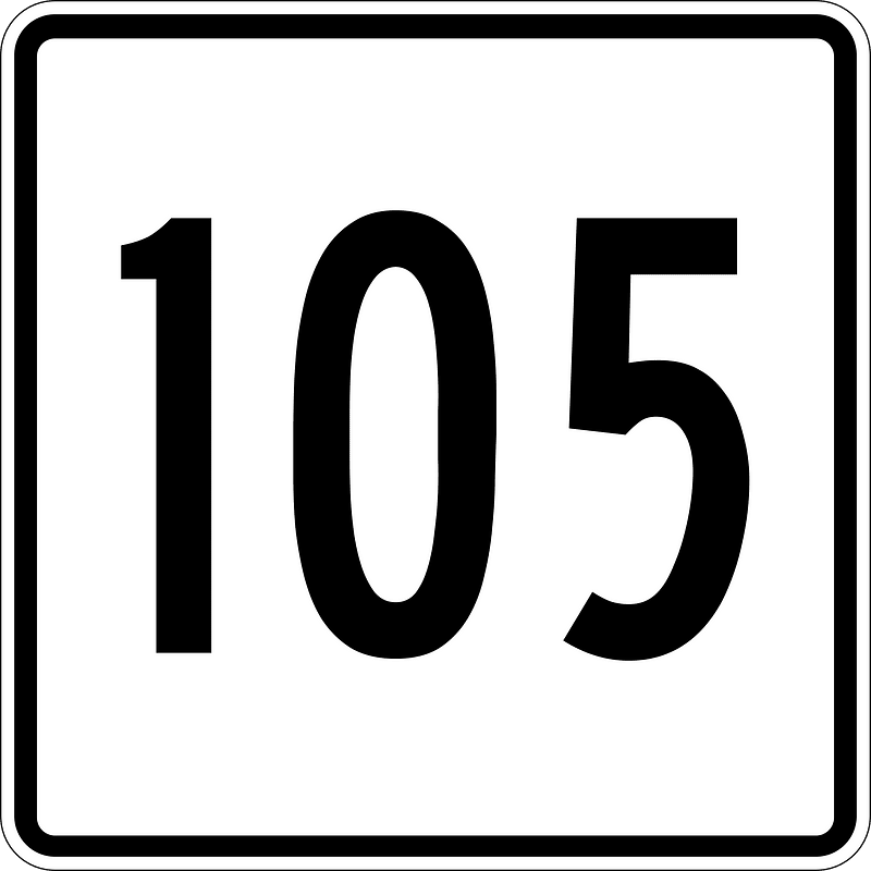 MA Route 105 square