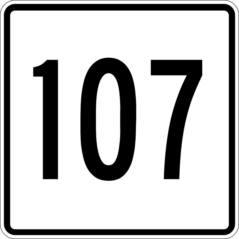 MA Route 107 square
