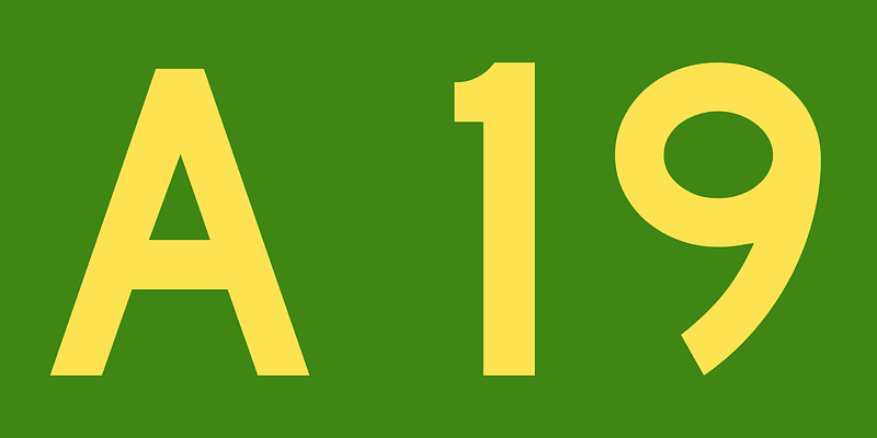 Australian Alphanumeric State Route A19