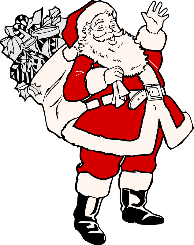 Vintage Christmas Poster Santa