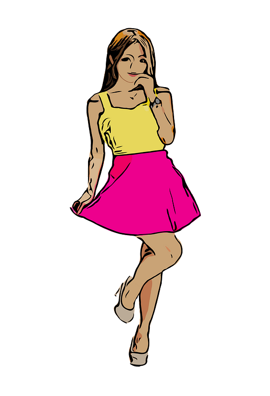 Pink Skirt Lady