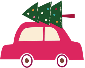 Christmas Tree on Car