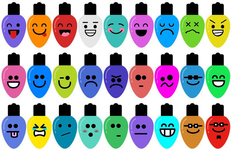 Christmas Light Character Emojis Super Set