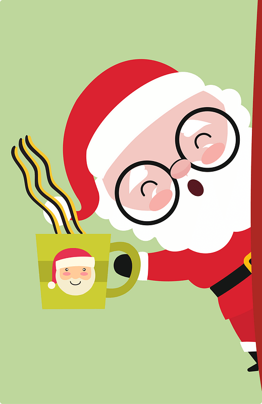 Santa With Coffee