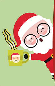 Santa With Coffee