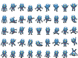 Robot animation strip