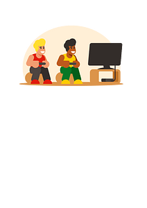 Children play consoles