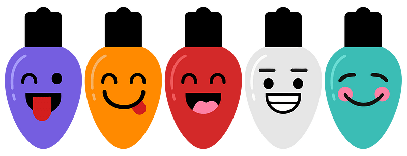 Christmas Light Character Emojis