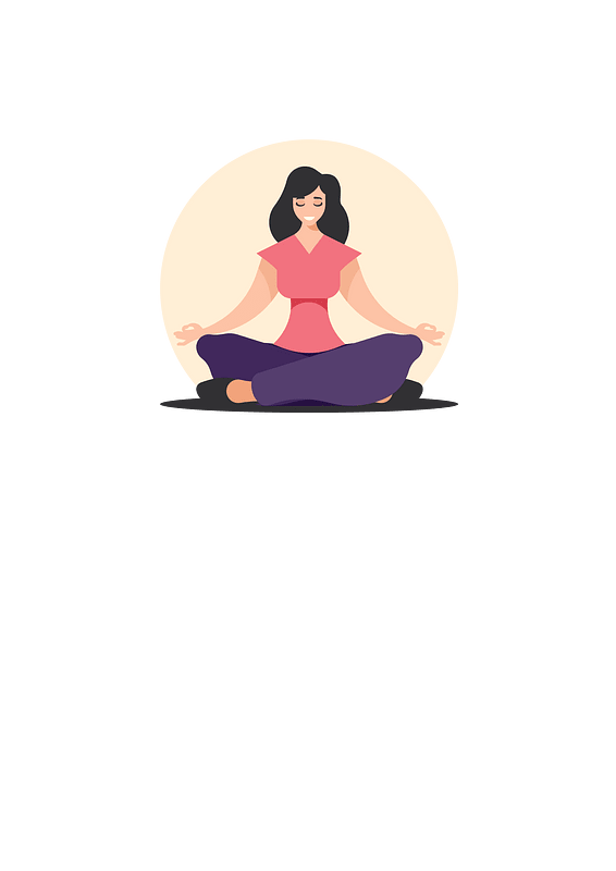 Woman in lotus pose vector