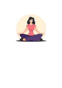 Woman in lotus pose vector