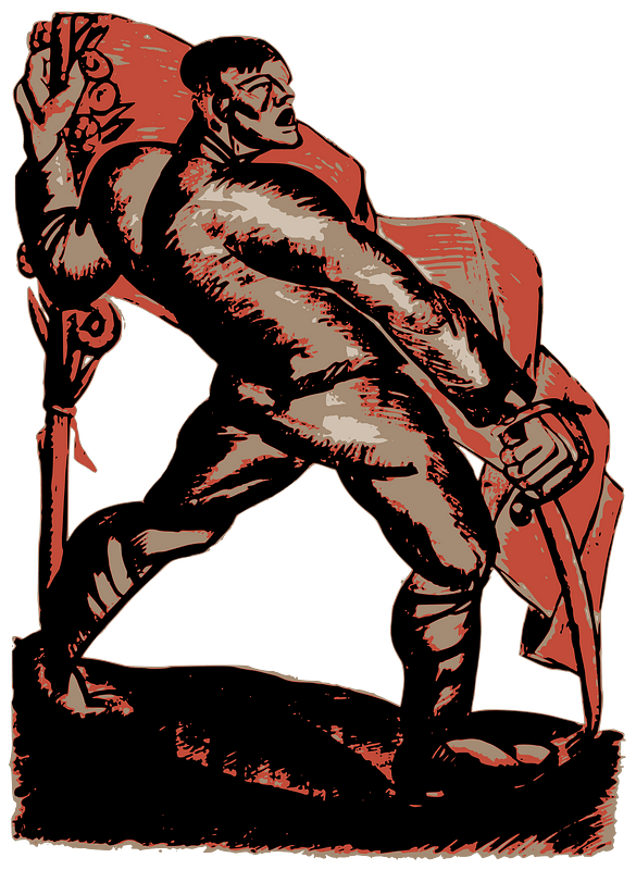Man Flag Sword